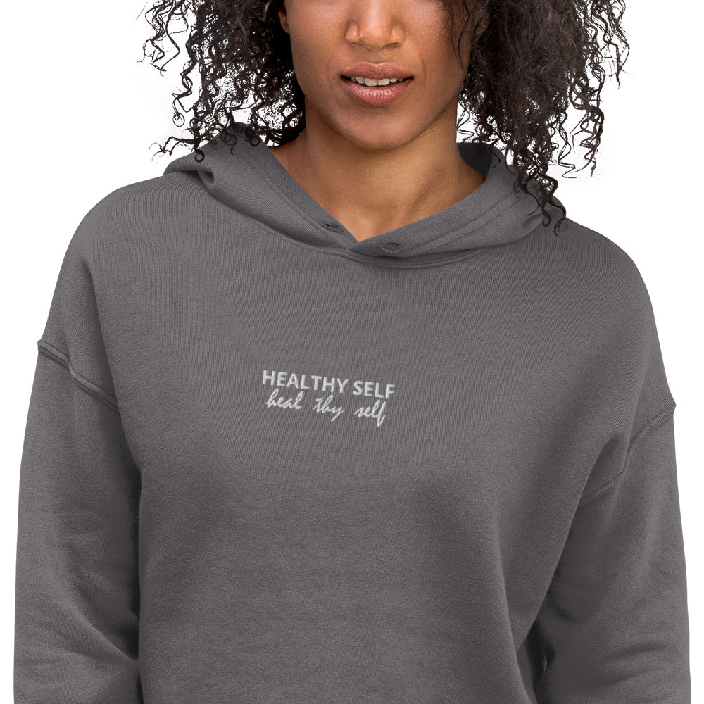 HEAL THY SELF CROPPED HOODIE