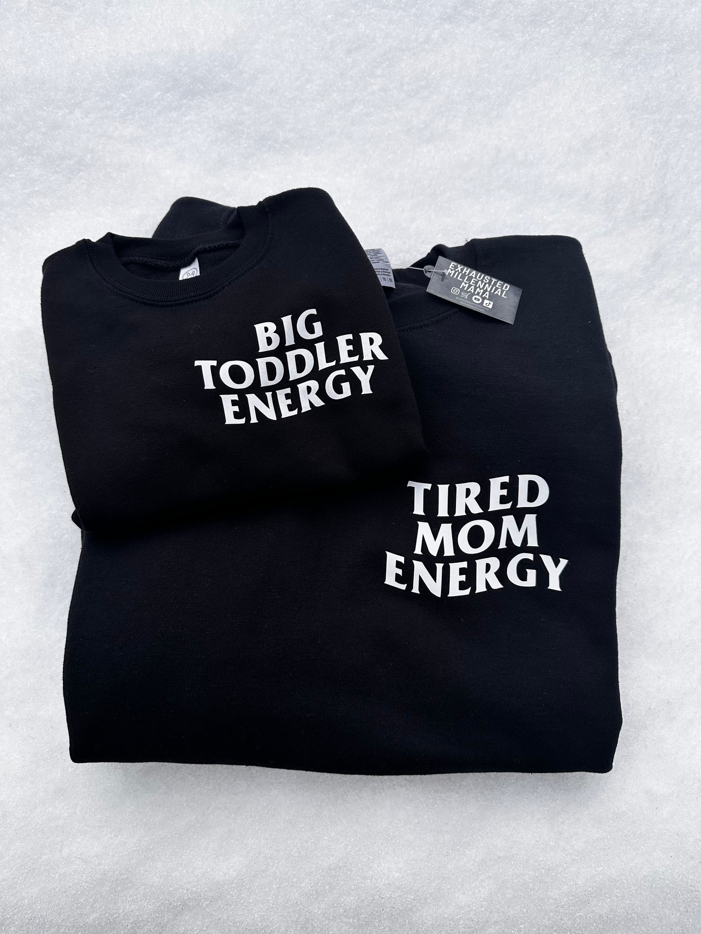 TIRED MOM ENERGY SWEATSHIRT // FUNNY MAMA CREWNECK GIFT