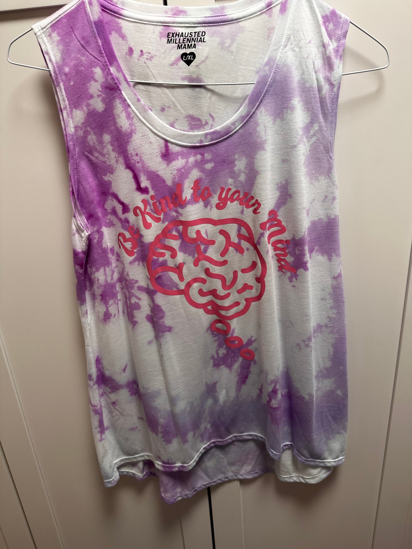 BE KIND TO YOUR MIND L/XL TIEDYE TANK